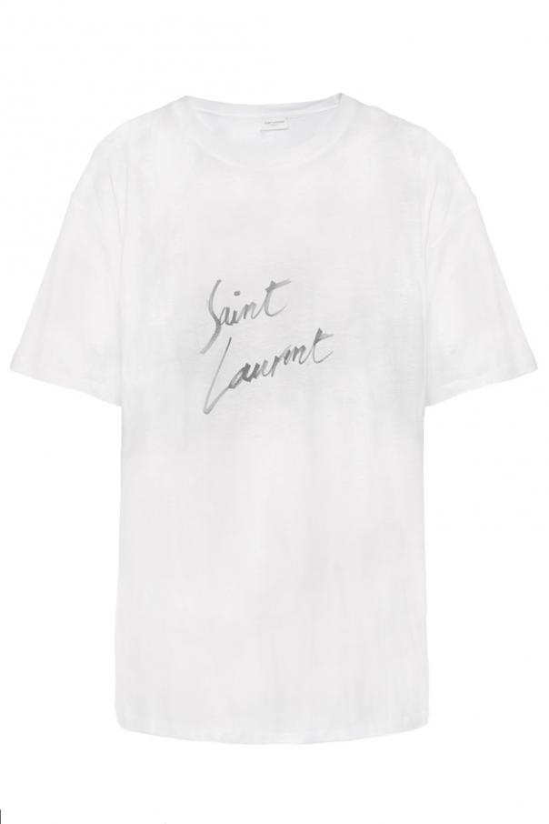 Saint laurent hot sale script tee